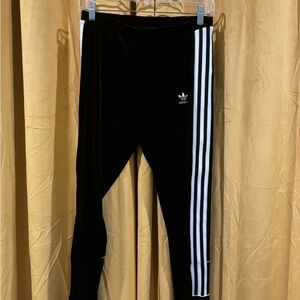 Women's Adidas Legging, Velvet With Stripes, Logo DH4657 Size M